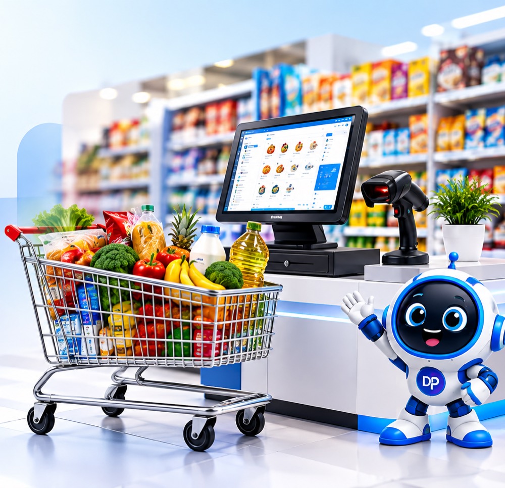 Shops & supermarkets counter with DarajaERP Workspace and Daja